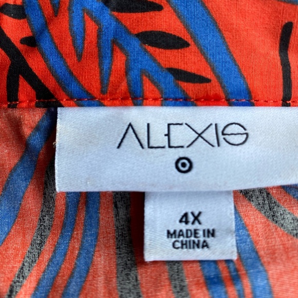 ALEXIS for Target Collab Botanic Floral Tropical Short Sleeve Shirtdress Plus 4X - Picture 8 of 9